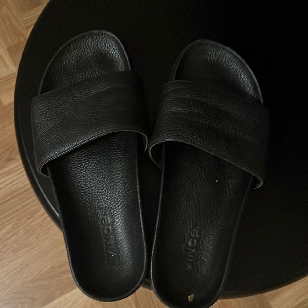 Vince leather slides